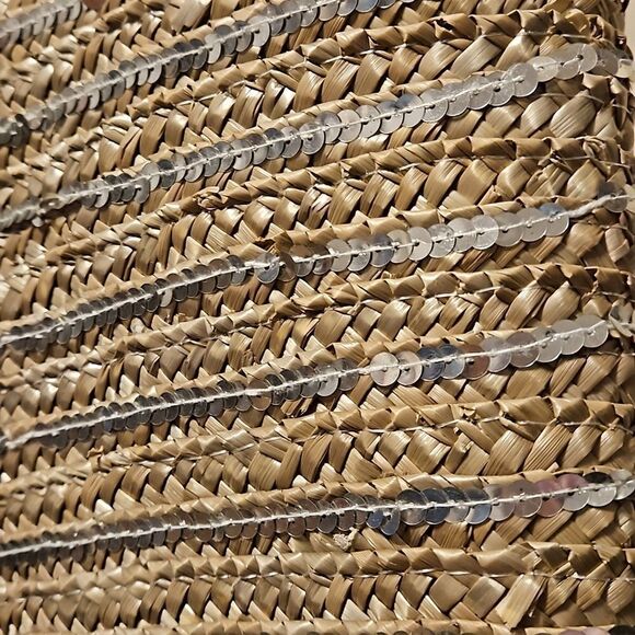 Sequined straw bag by calypso - Picture 6 of 7